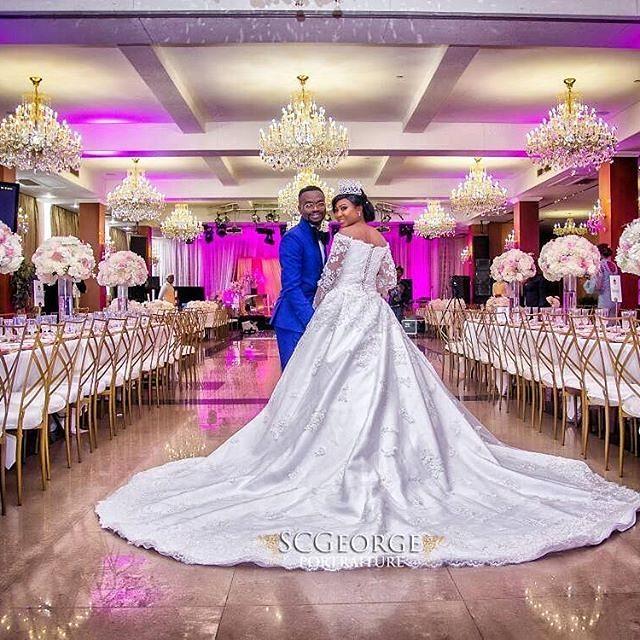 Nigerian A-line wedding dress