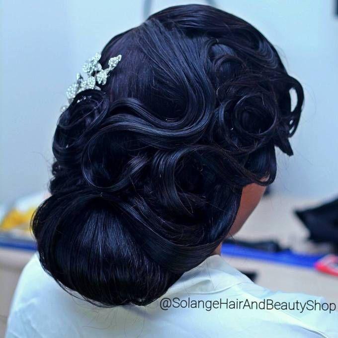 Chignon hairstyle for bride